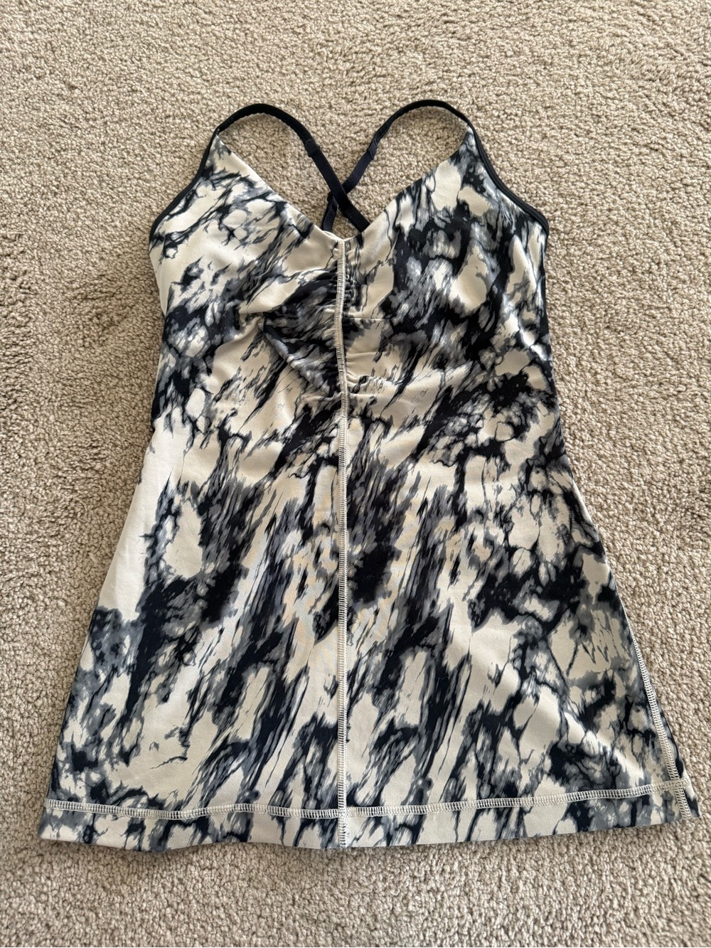 lululemon athletica Marble-Print Tank Top in Black and Cream